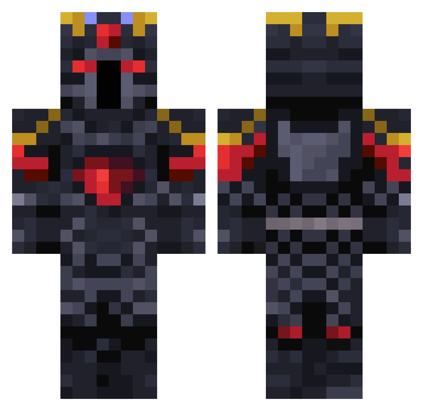 SnowWolfe07 Minecraft skin, front and back view