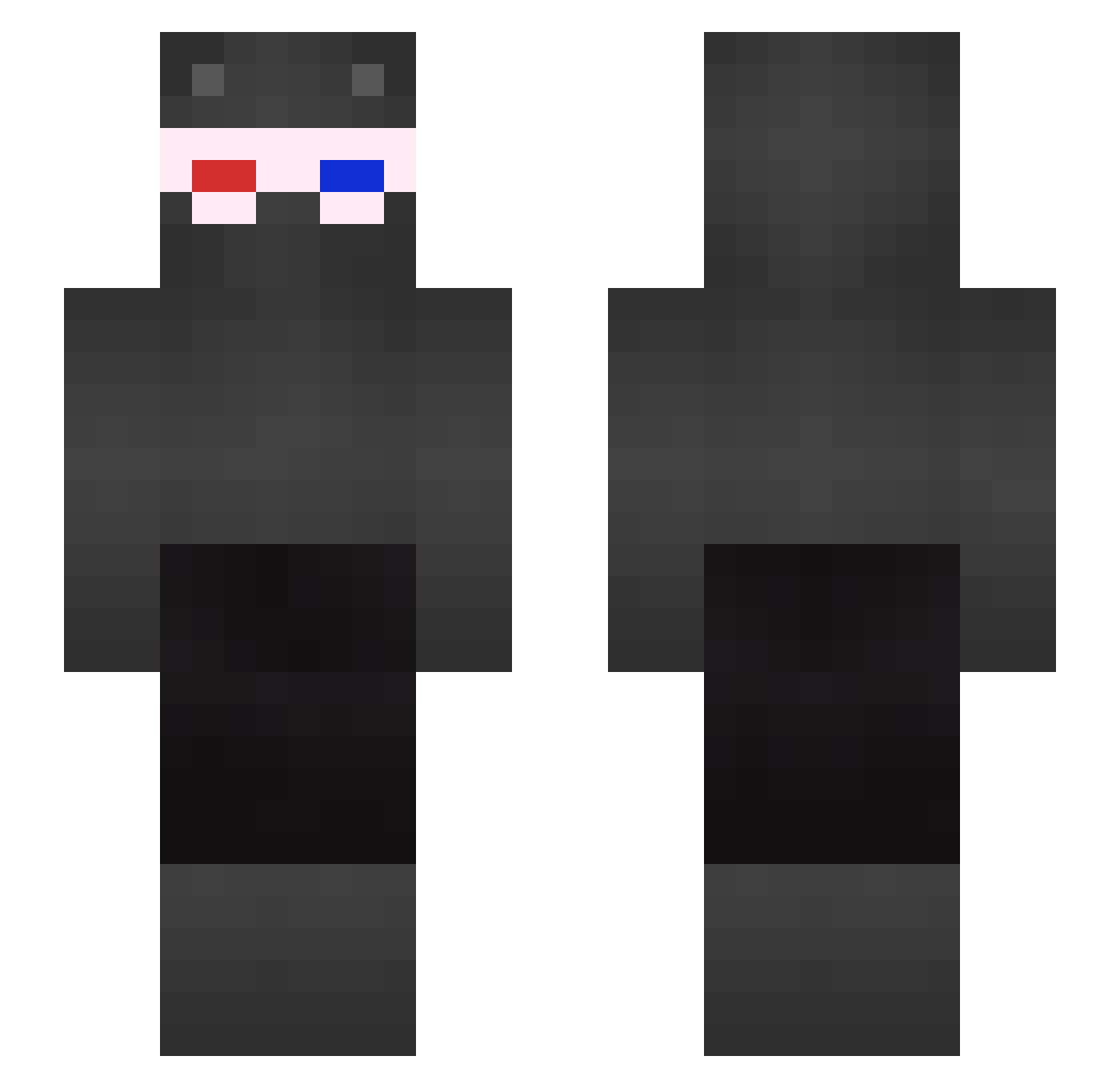 Zersplittert7 Minecraft skin, front and back view