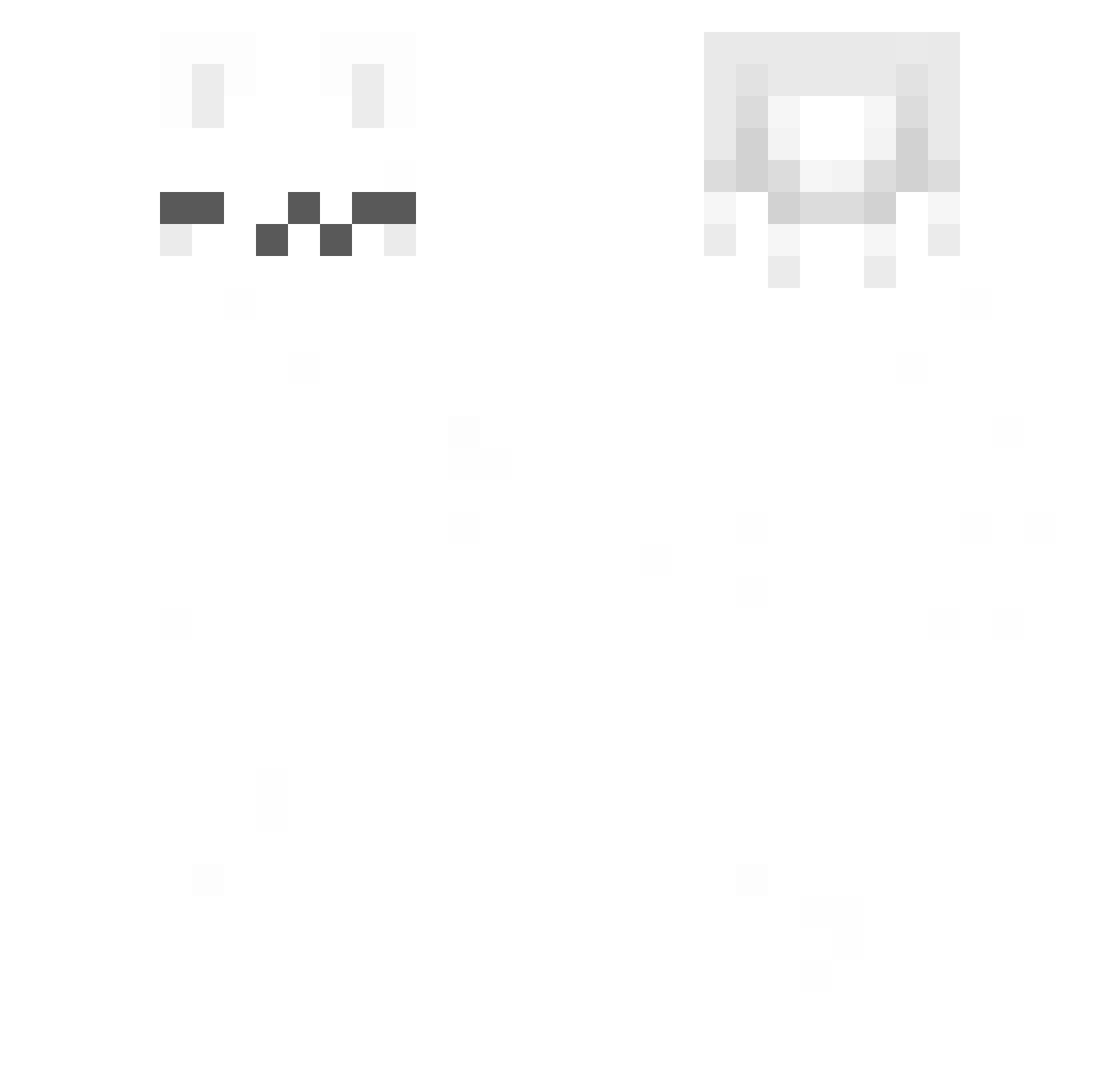 Veramouth Minecraft skin, front and back view