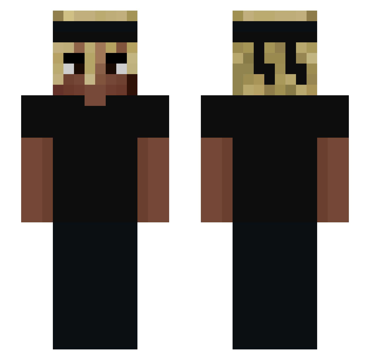 SSDygz123 Minecraft skin, front and back view
