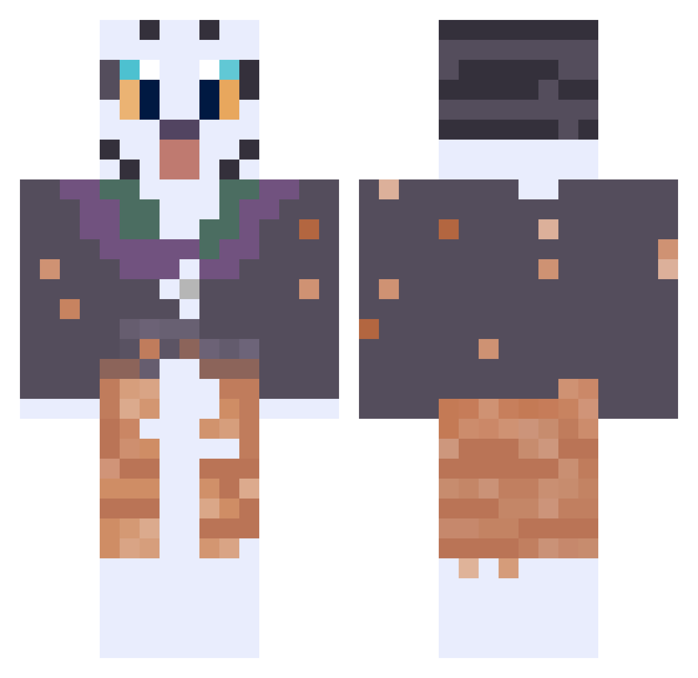 LittieBirb Minecraft skin, front and back view