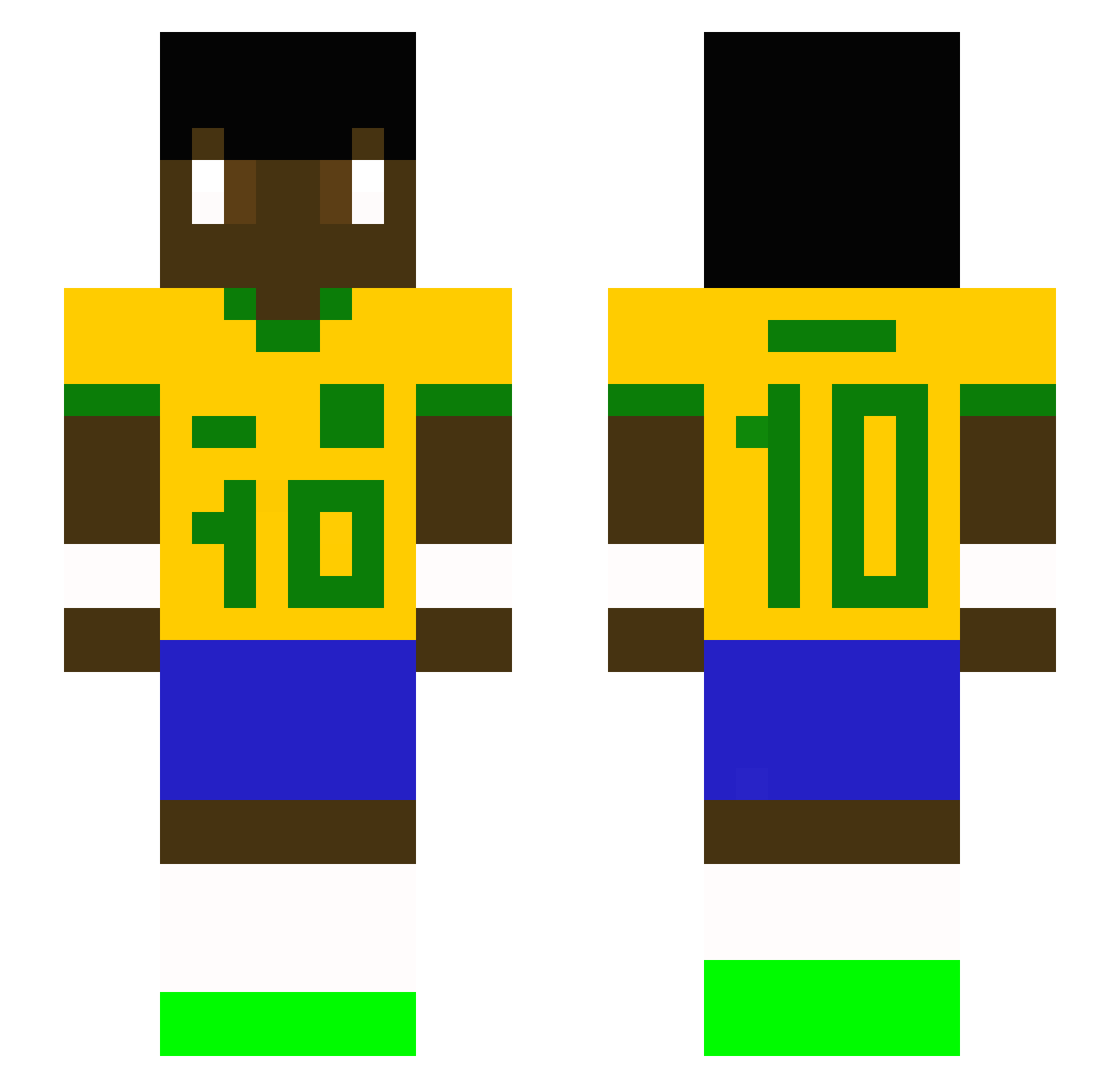 MekanMC Minecraft skin, front and back view