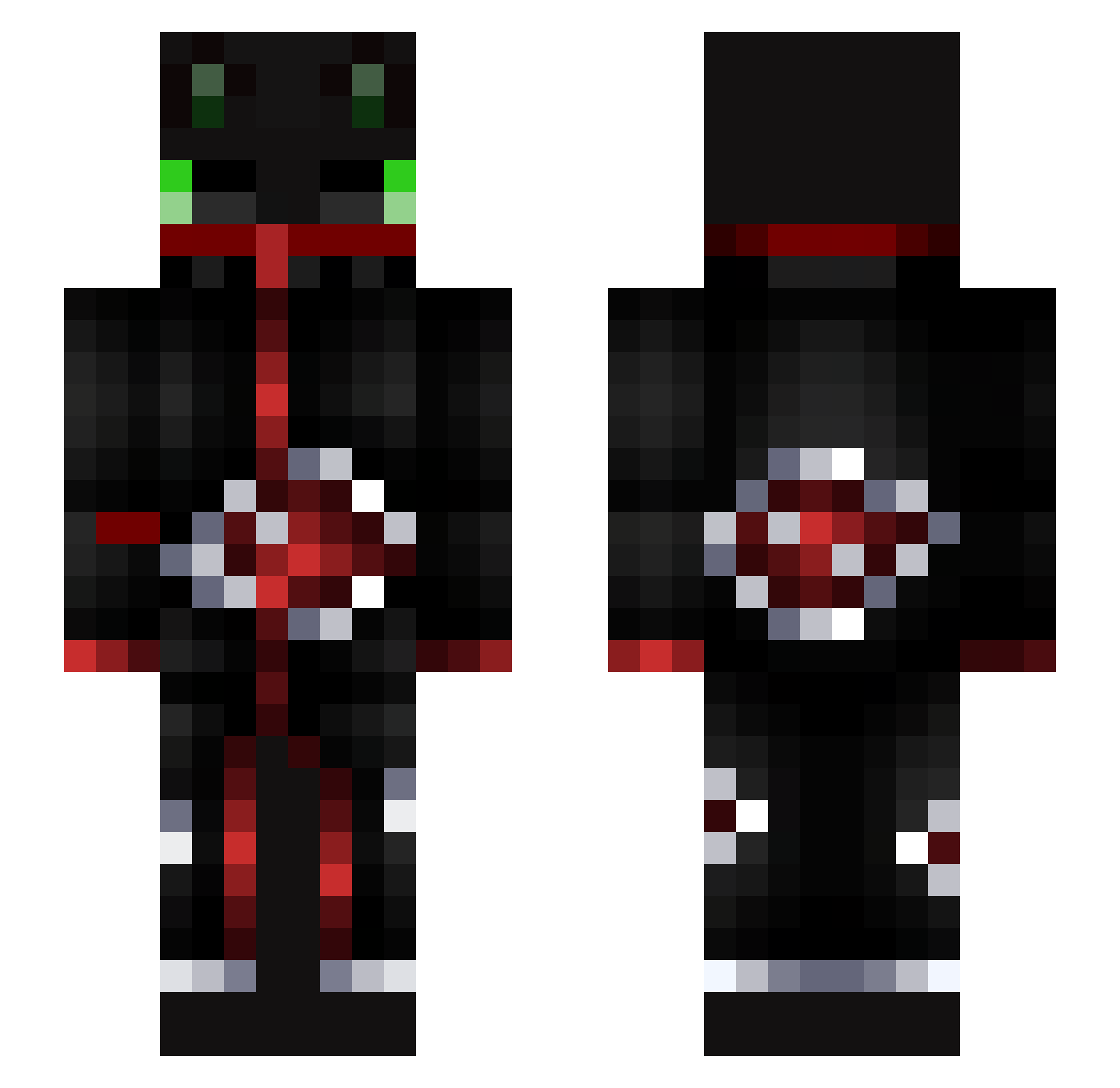 ERIKPVP10K Minecraft skin, front and back view