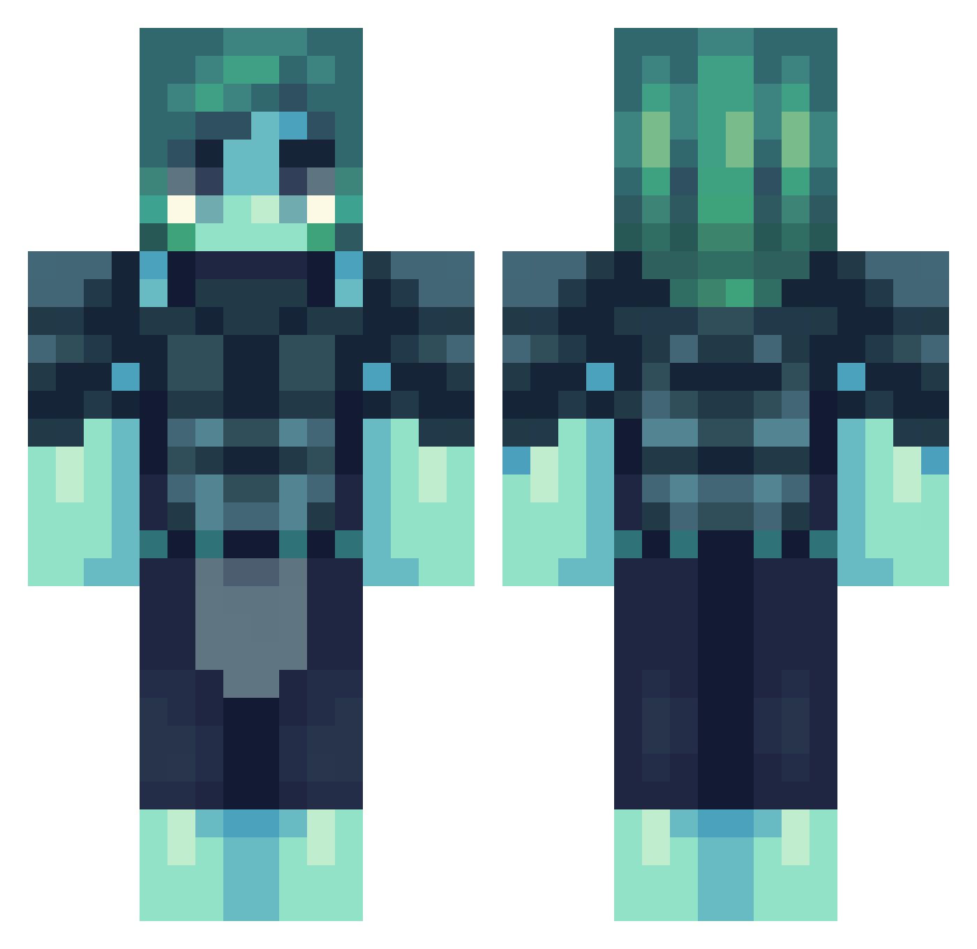 Bmillon13 Minecraft skin, front and back view