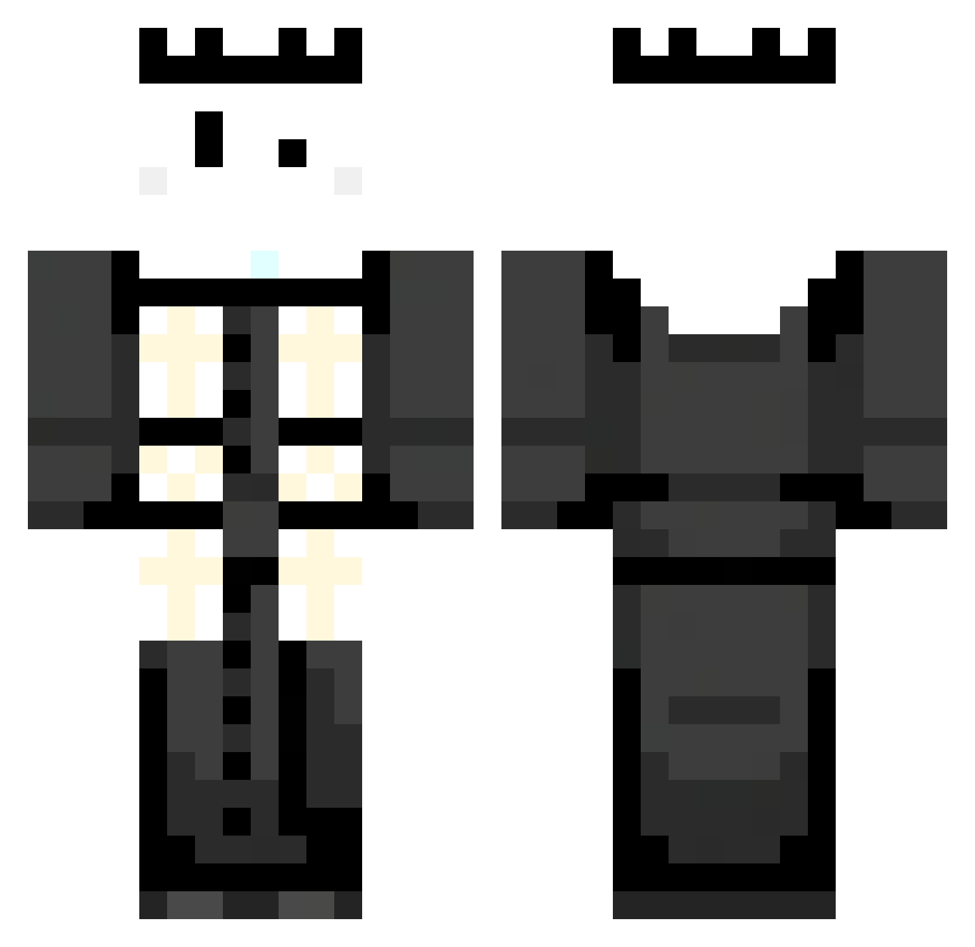 Buzzl1ng Minecraft skin, front and back view