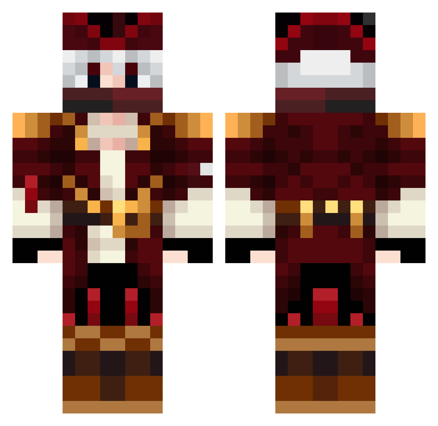F4zi_ Minecraft skin, front and back view