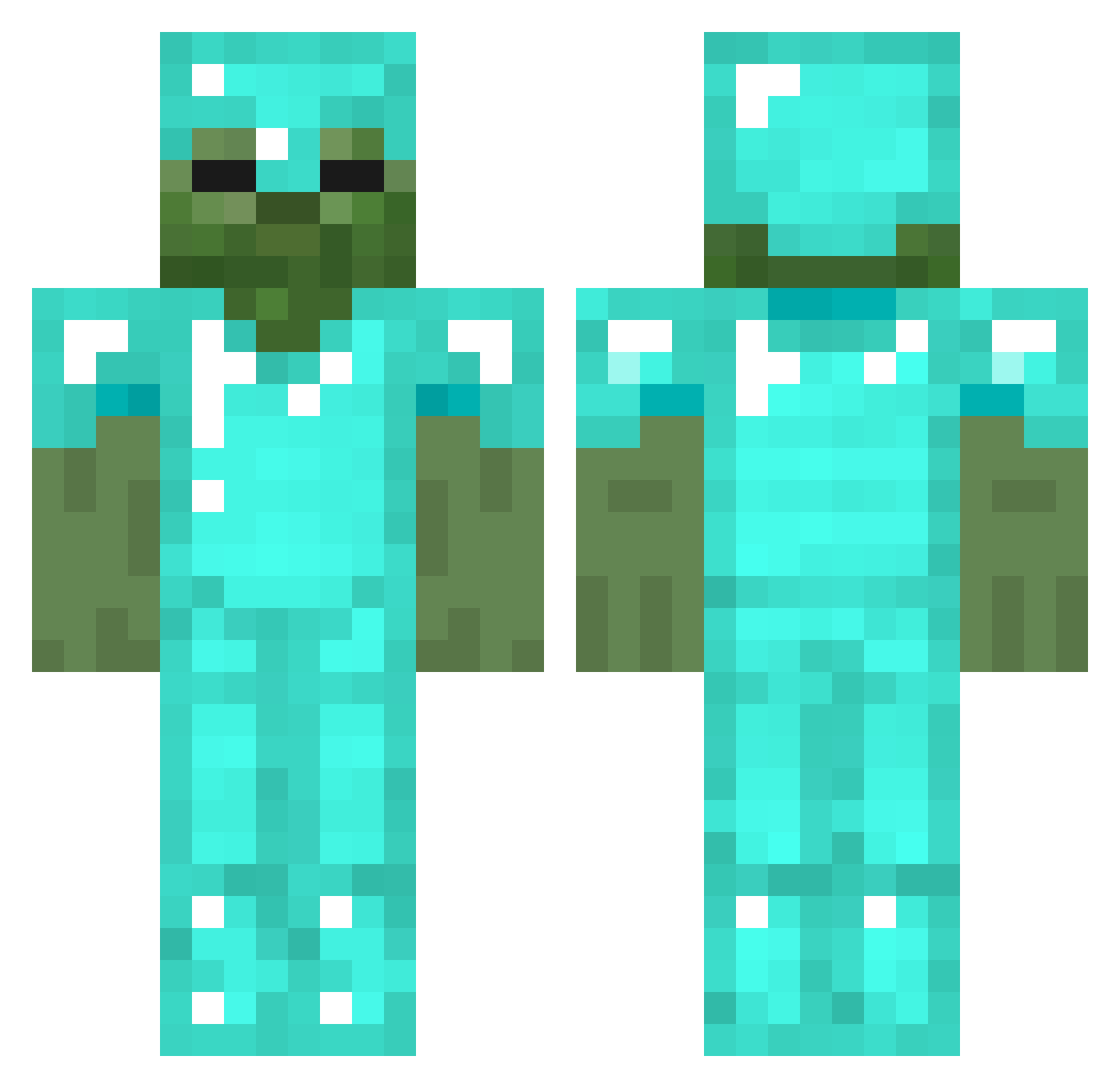 eutycn Minecraft skin, front and back view