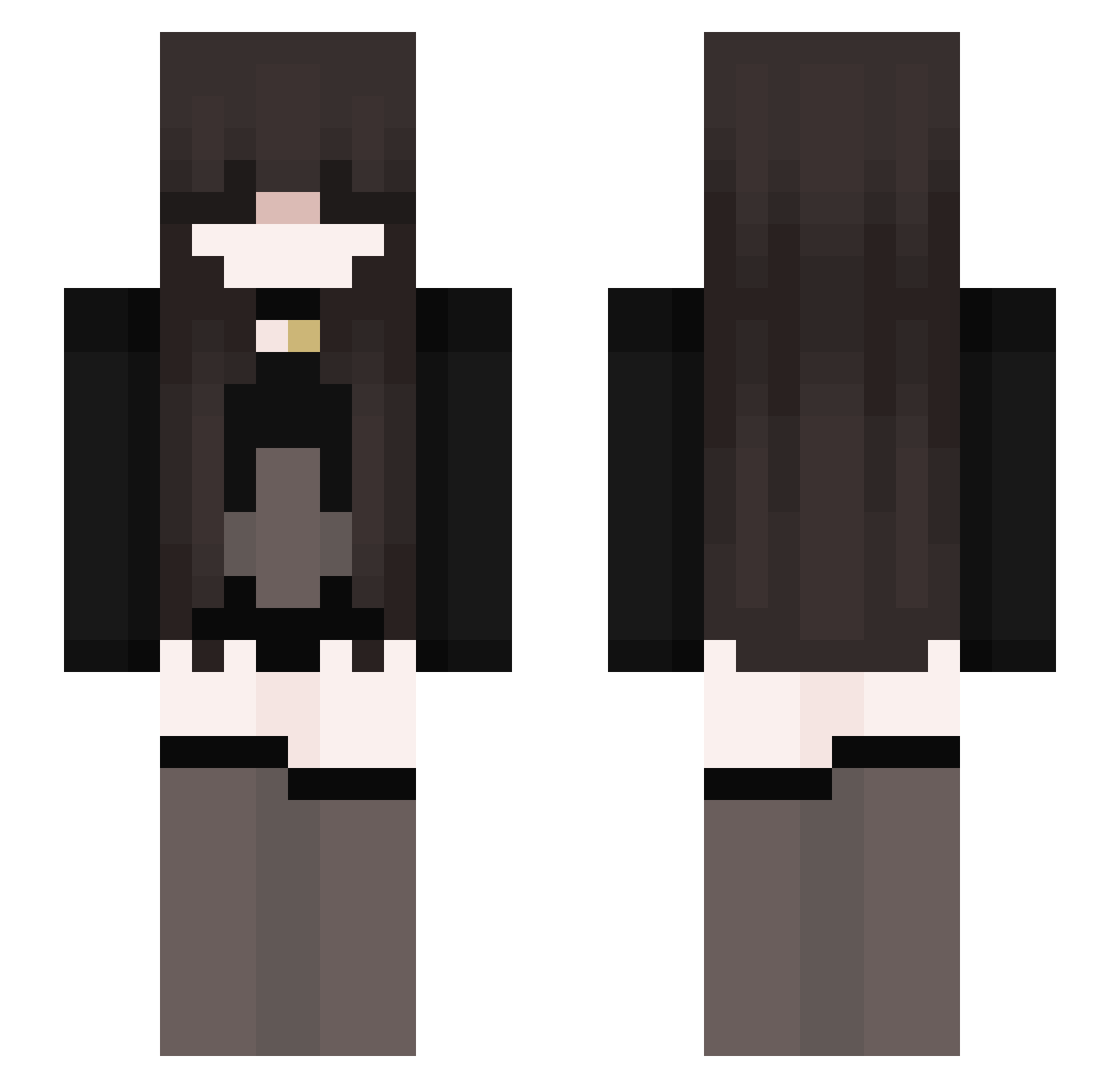 b91b Minecraft skin, front and back view