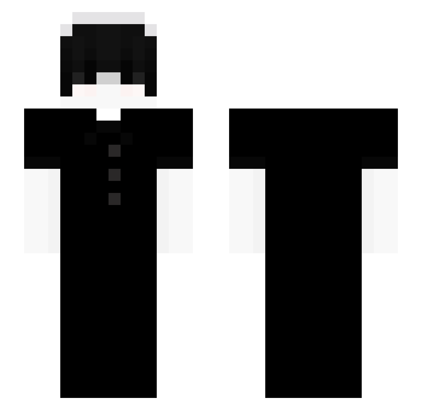YuukiRito_ Minecraft skin, front and back view