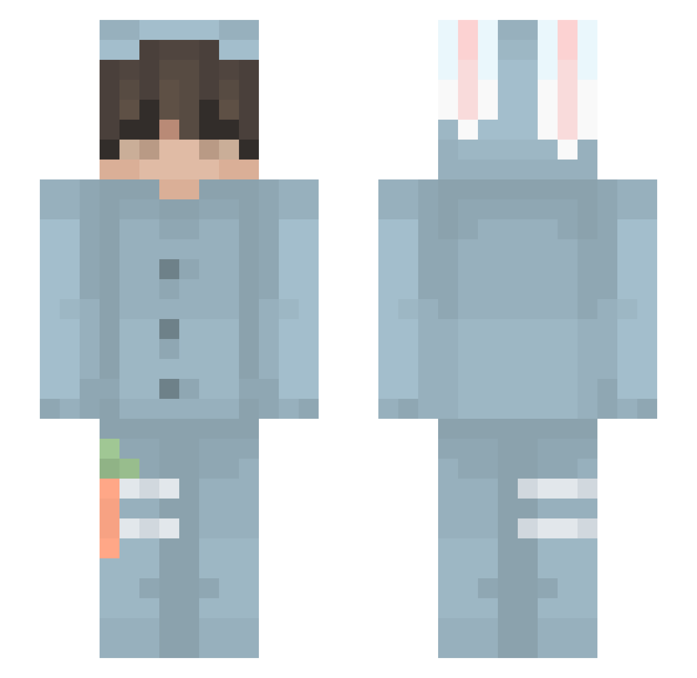 Arnodevechter Minecraft skin, front and back view