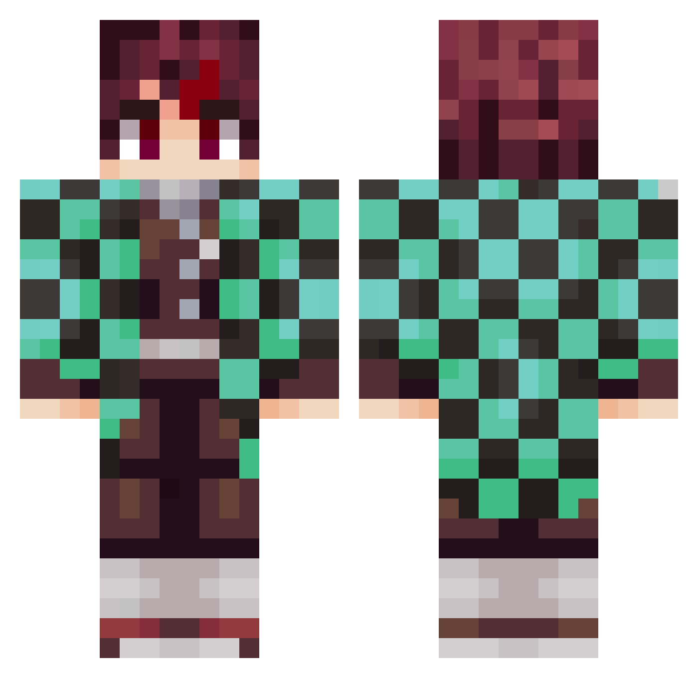 Raafiks_ Minecraft skin, front and back view