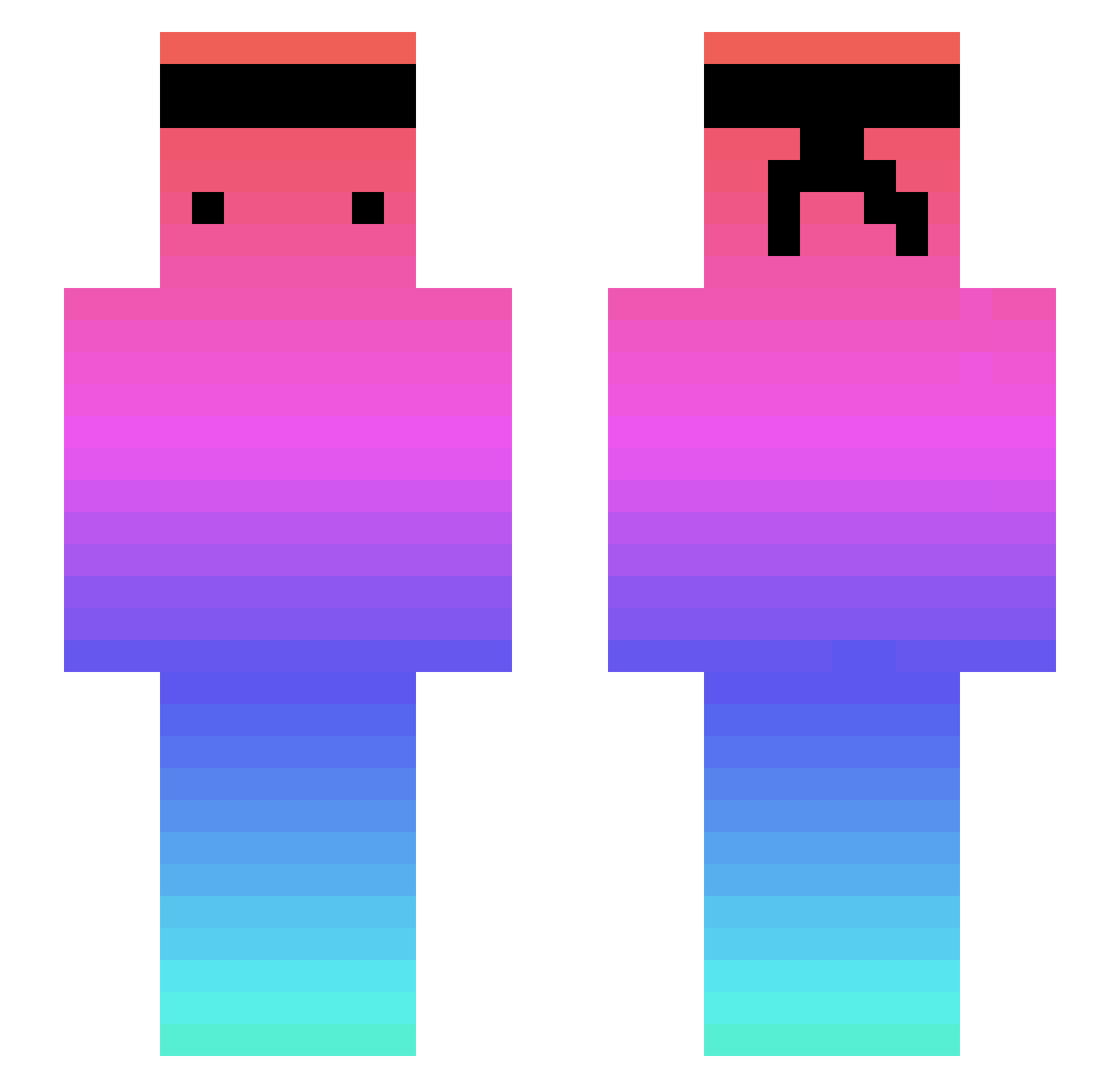 tae_bean Minecraft skin, front and back view