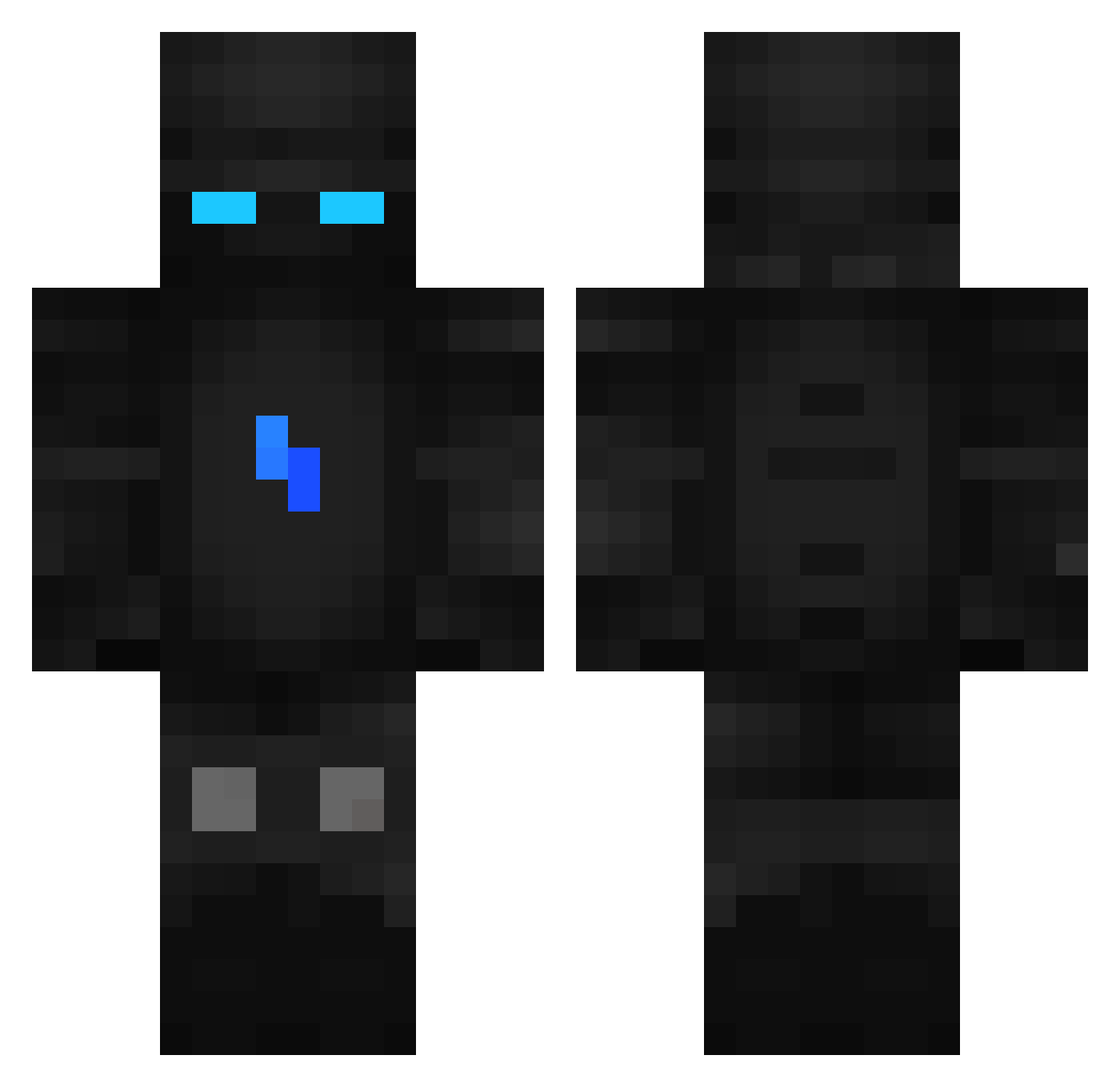 Rauros Minecraft skin, front and back view