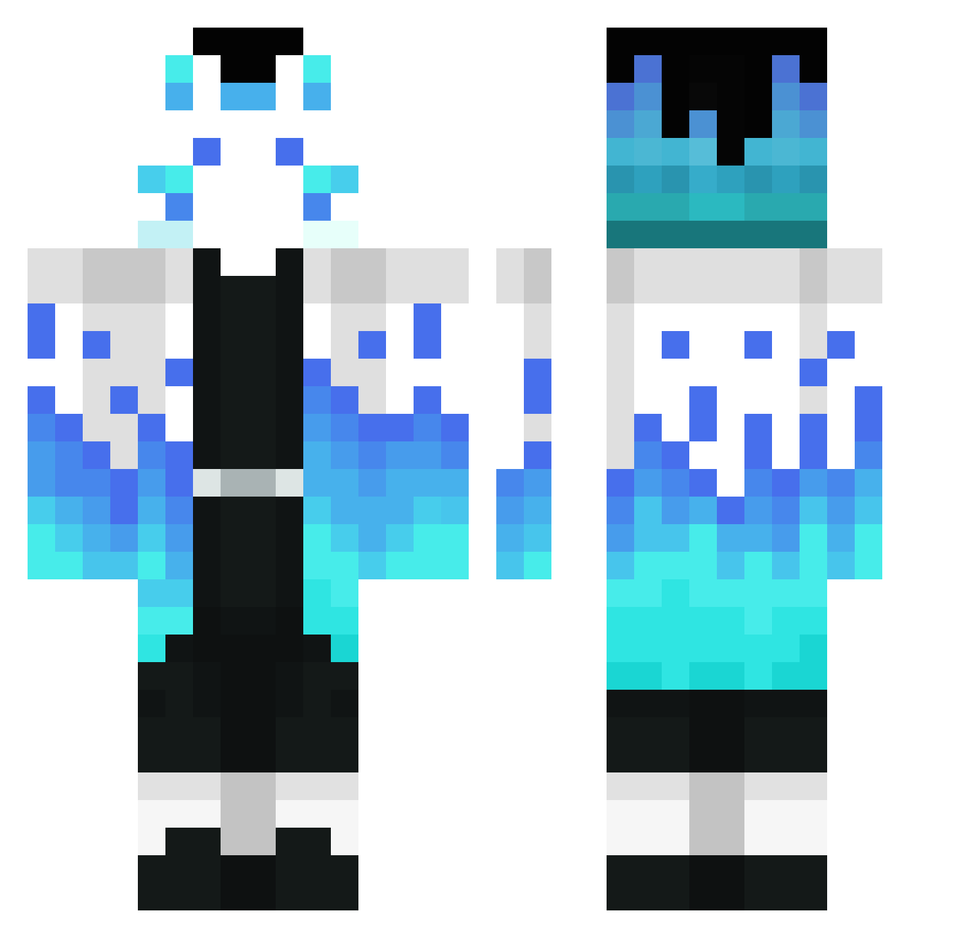 YangJaeYoon Minecraft skin, front and back view