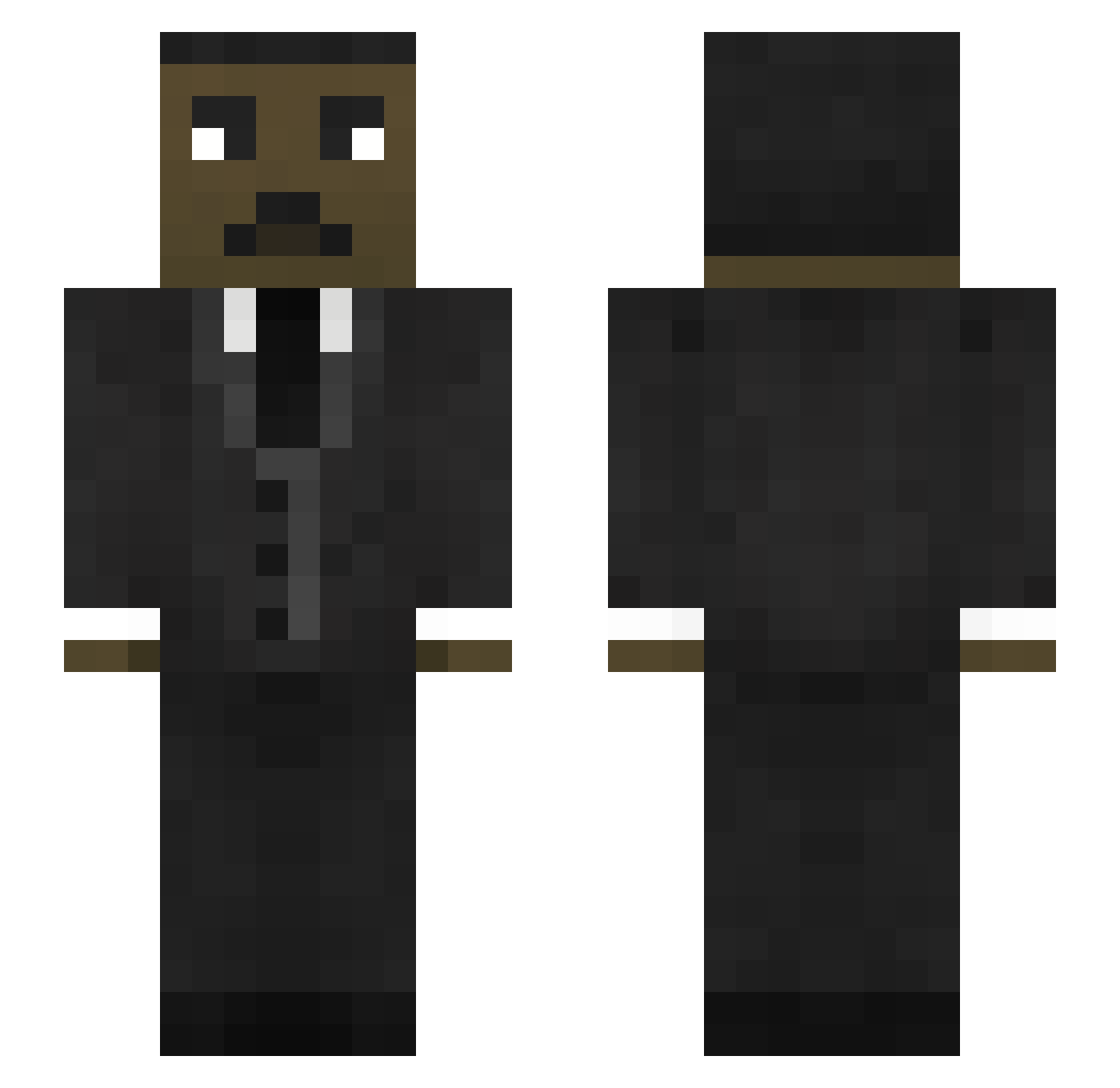 Rannesome Minecraft skin, front and back view
