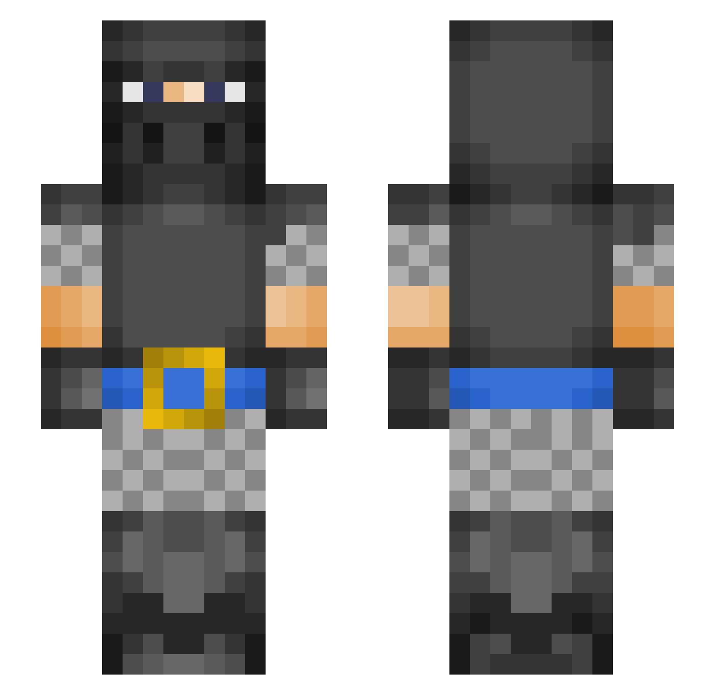 EnderJade_ Minecraft skin, front and back view