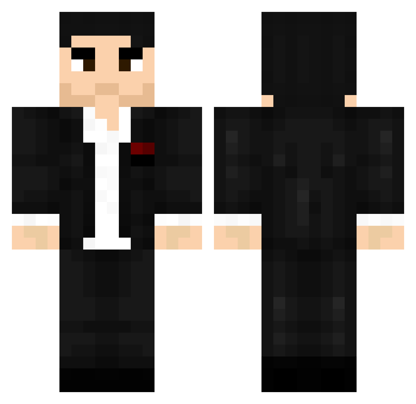 SeaBear2 Minecraft skin, front and back view