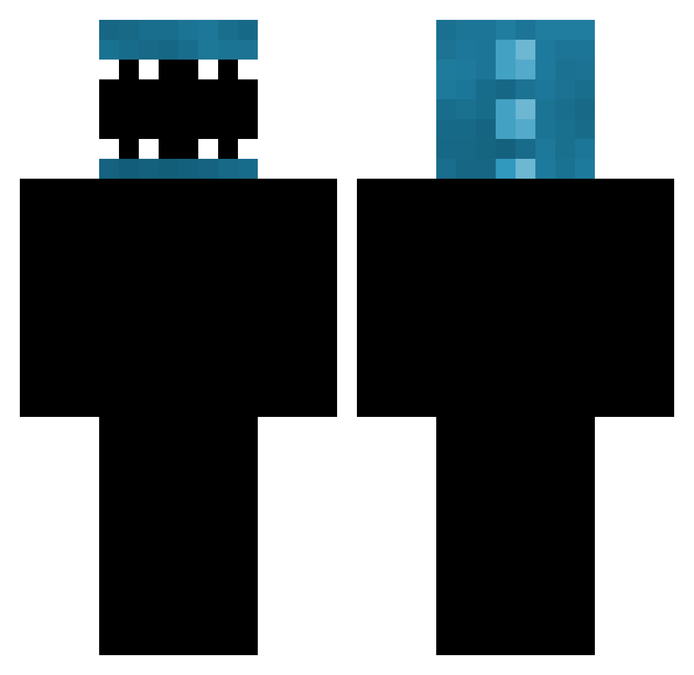 Trafficking Minecraft skin, front and back view