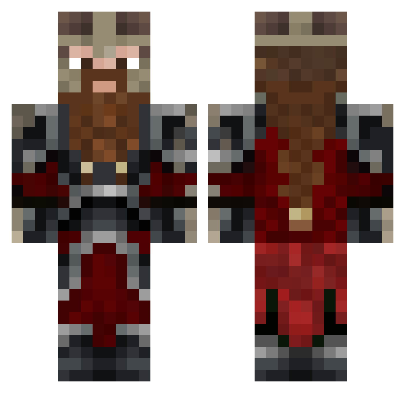 Trololindo132 Minecraft skin, front and back view