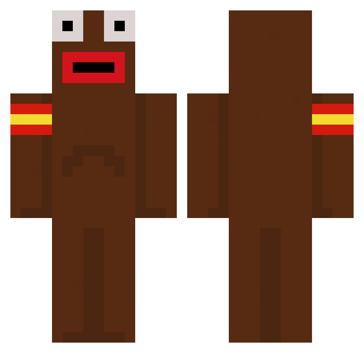 PabloskyTrosky Minecraft skin, front and back view