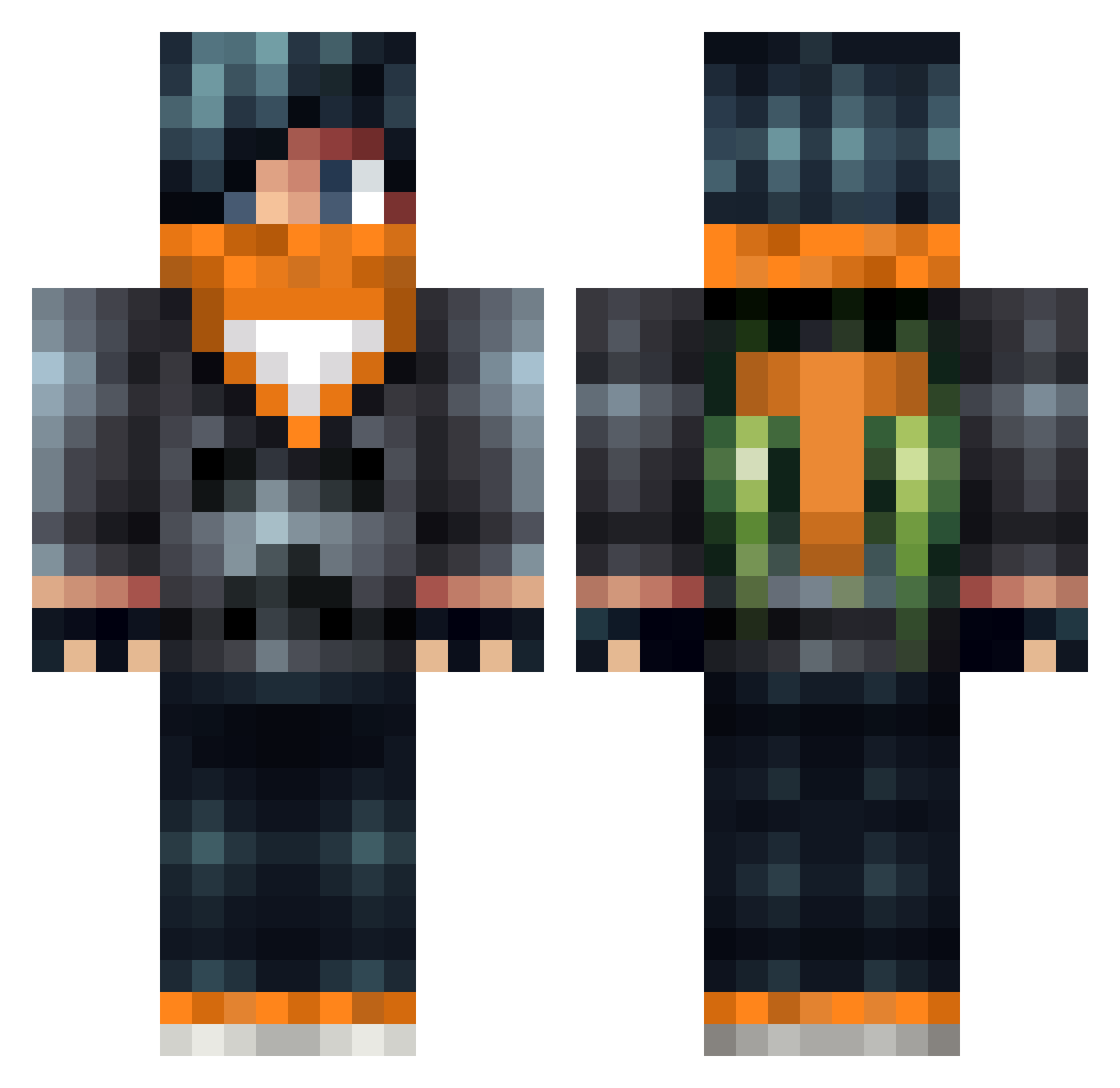 TheMcKing_ Minecraft skin, front and back view