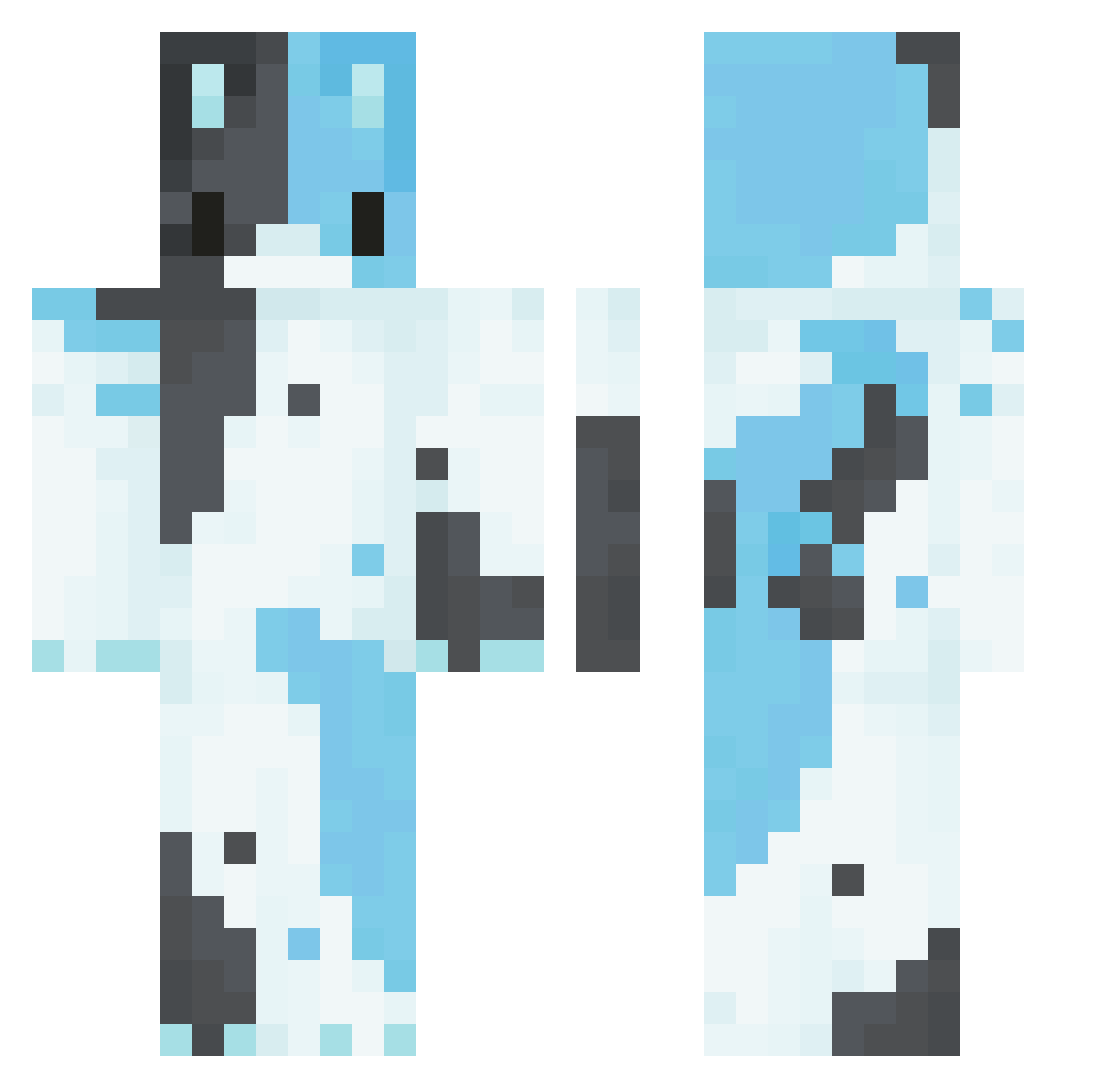 BestIzzy1234 Minecraft skin, front and back view