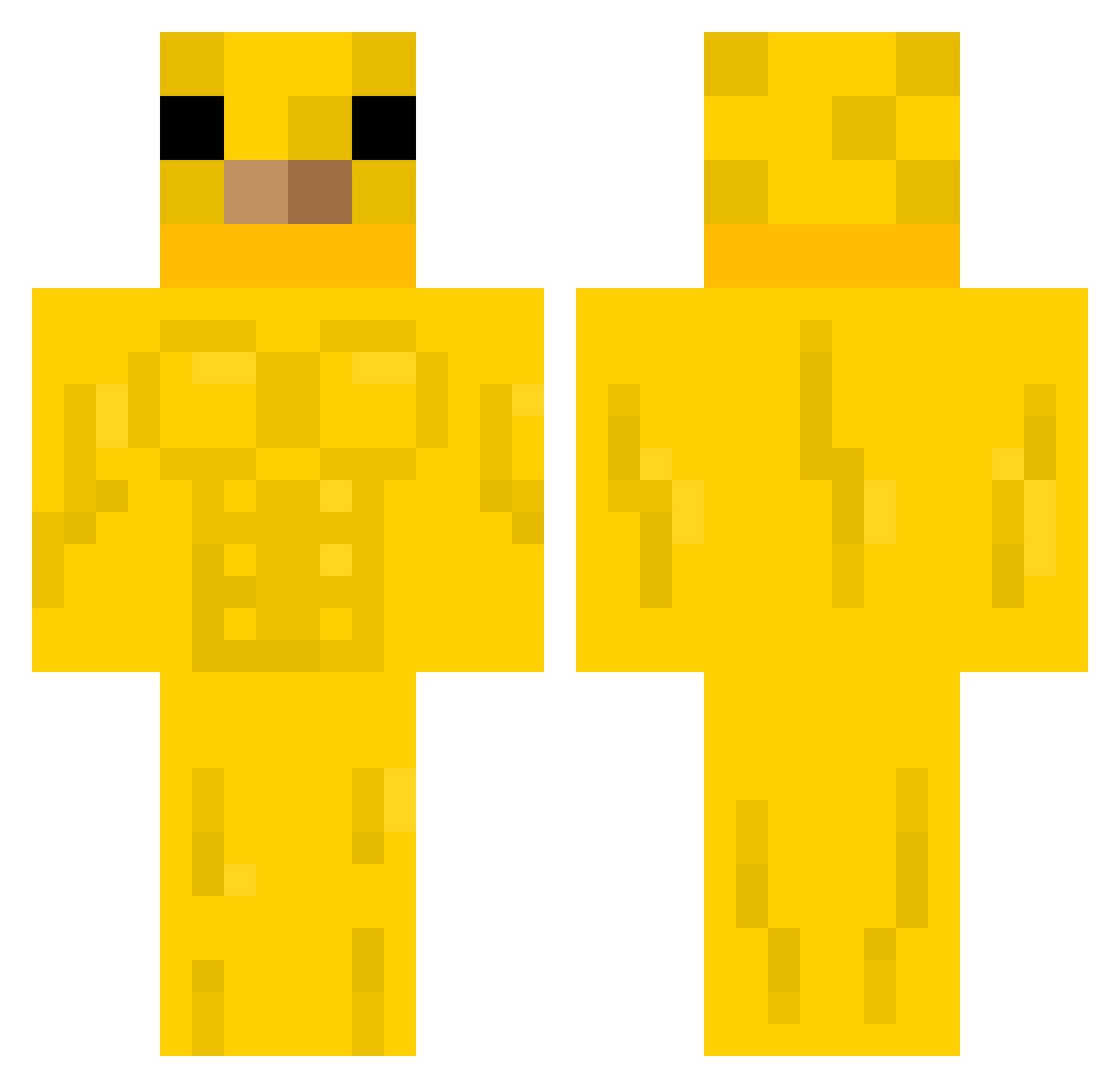 MoRiSbonito Minecraft skin, front and back view