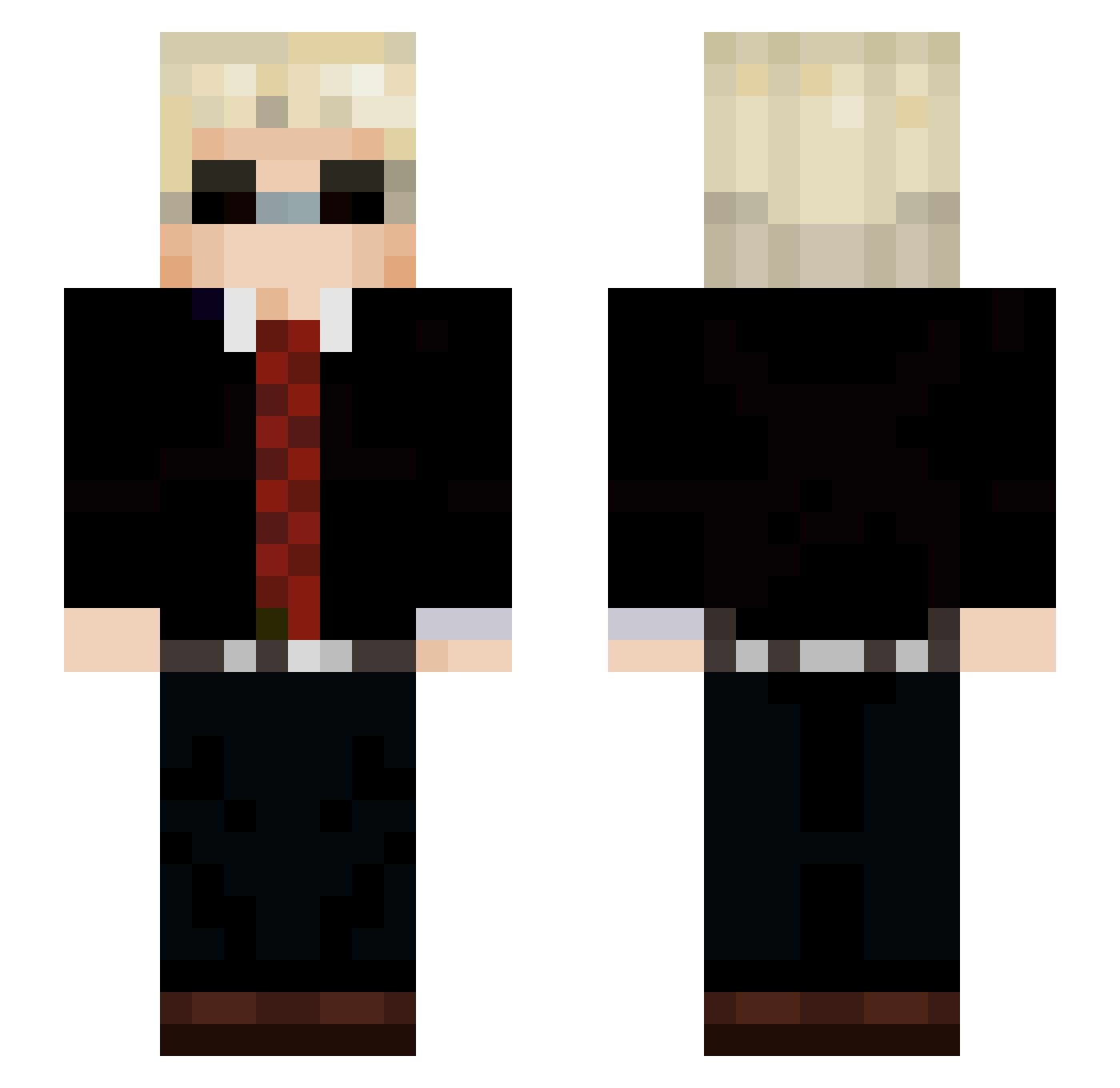 TroxMentality Minecraft skin, front and back view
