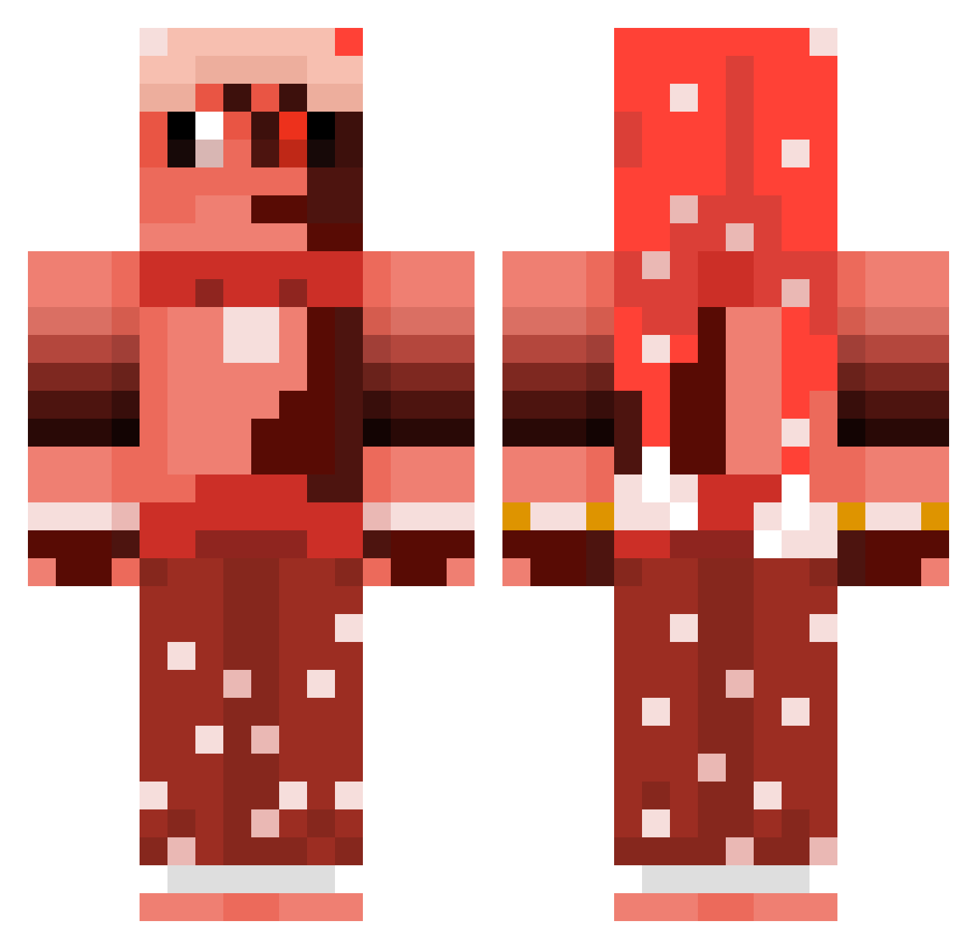 ditto6318 Minecraft skin, front and back view