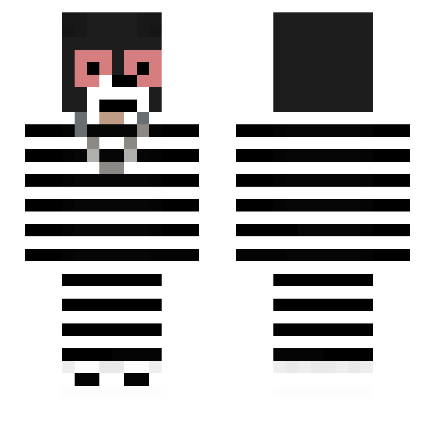 Suyuta Minecraft skin, front and back view