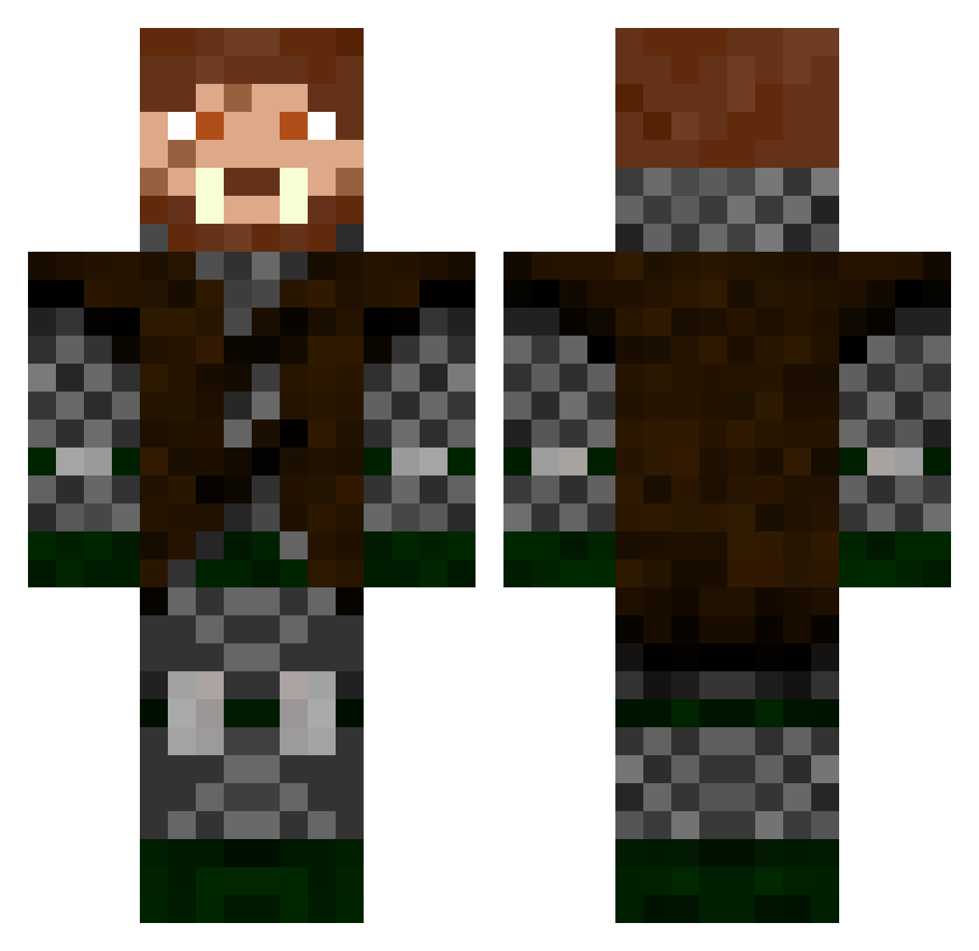 Gillan Minecraft skin, front and back view