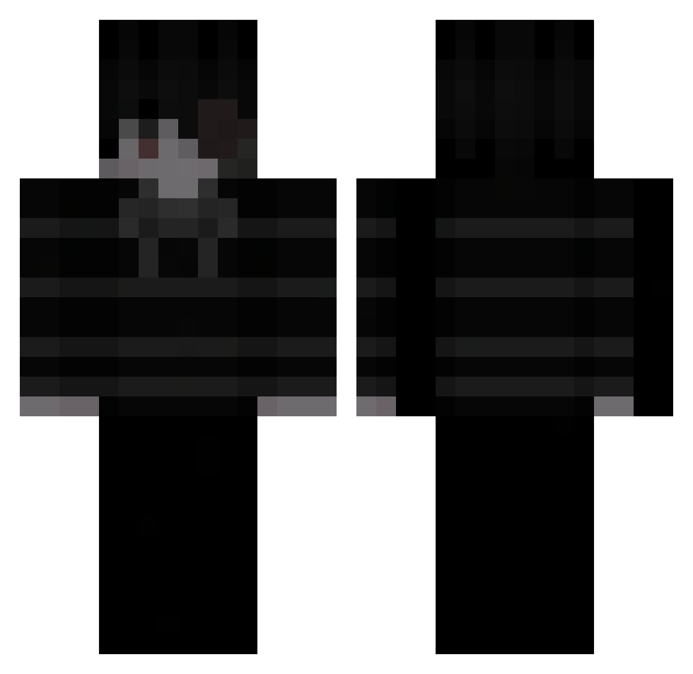 Thiebi Minecraft skin, front and back view