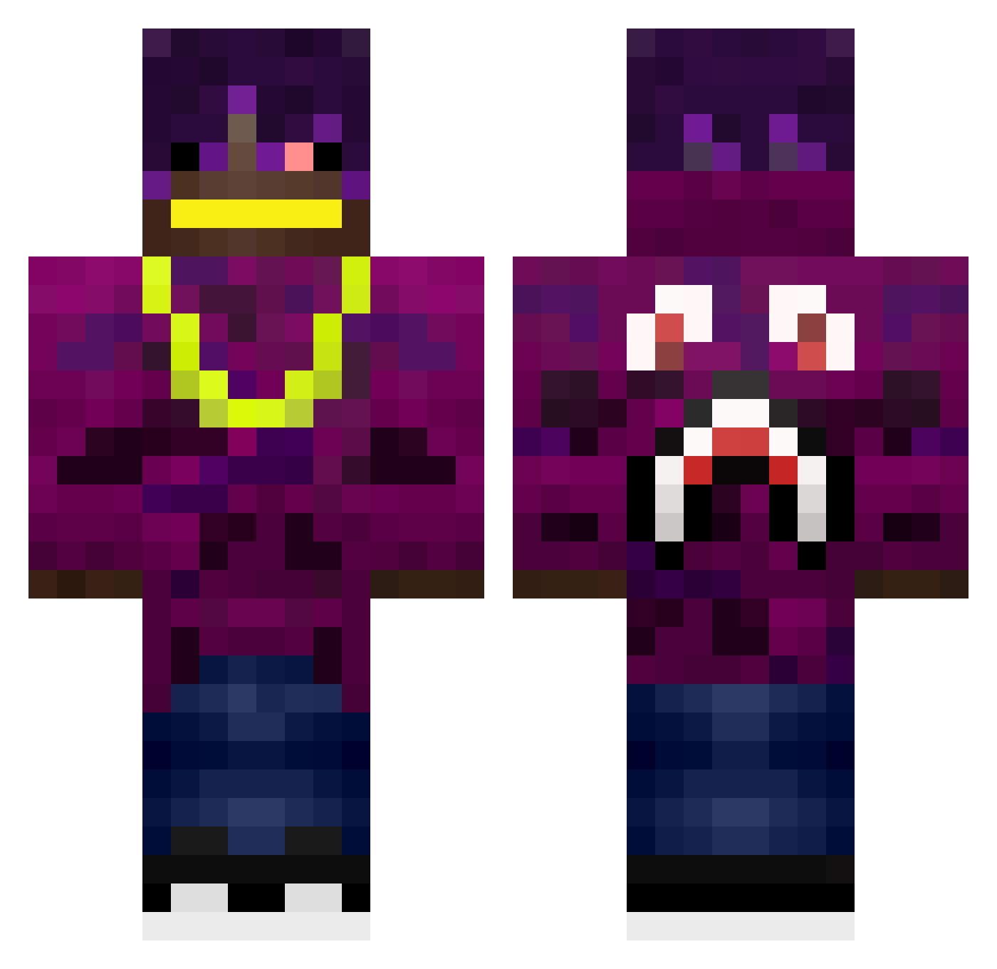pvwel2030 Minecraft skin, front and back view