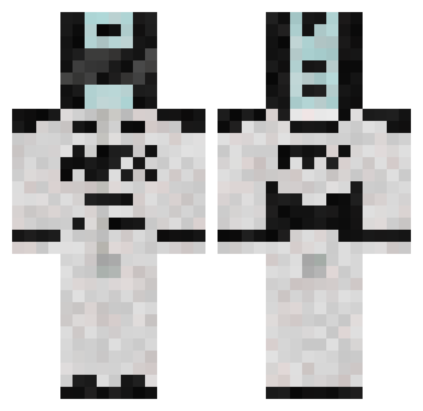 tzuRu_ Minecraft skin, front and back view