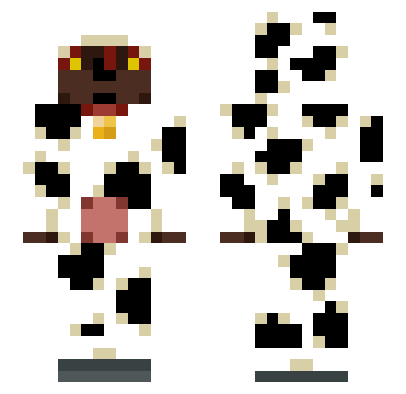 FartingPuppy Minecraft skin, front and back view