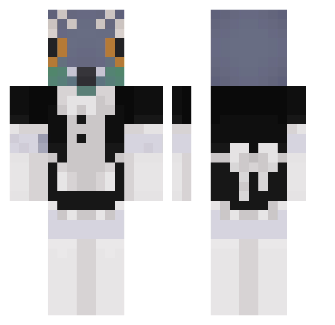 derpy_foods123 Minecraft skin, front and back view