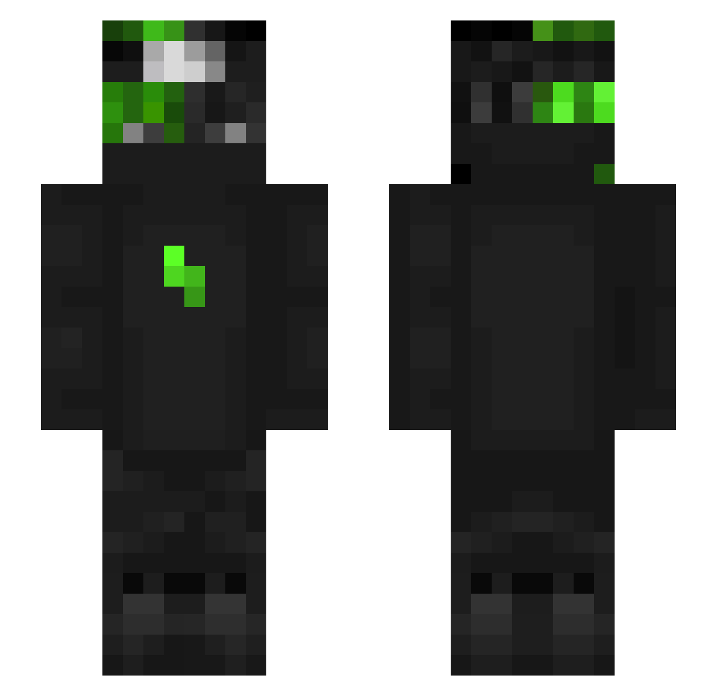 Evil_Tanya Minecraft skin, front and back view
