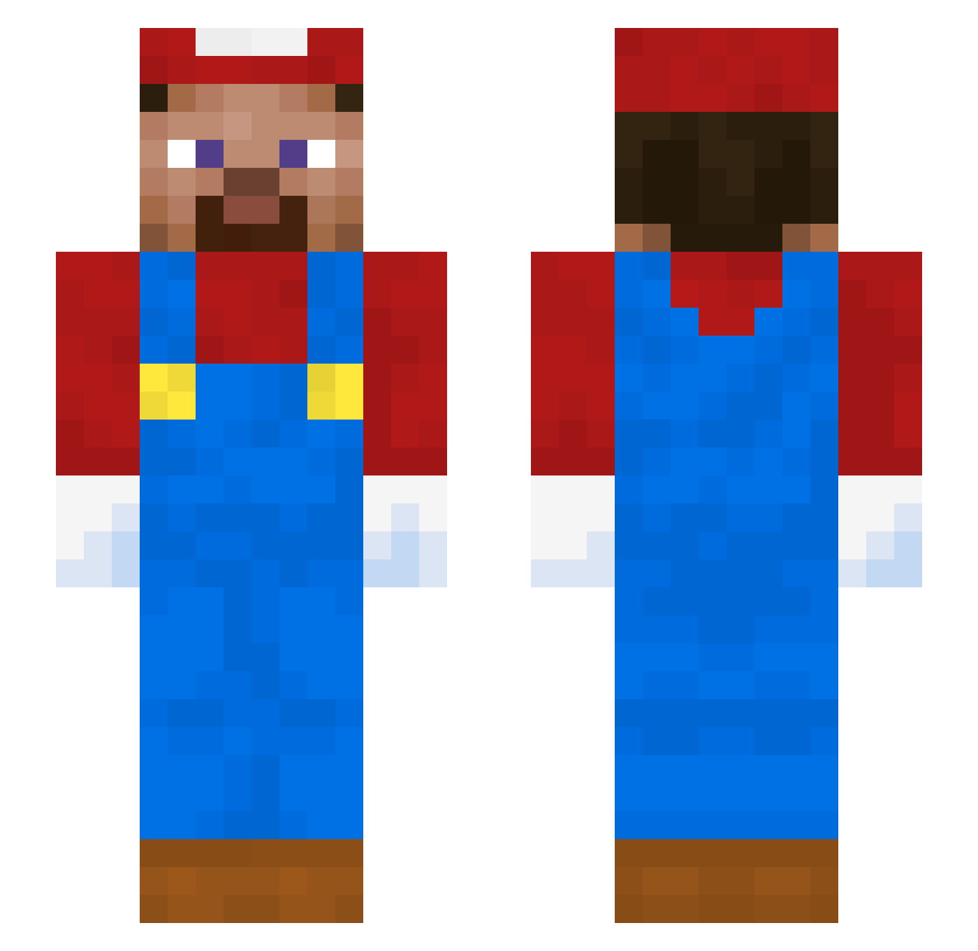 unlustigernamne Minecraft skin, front and back view