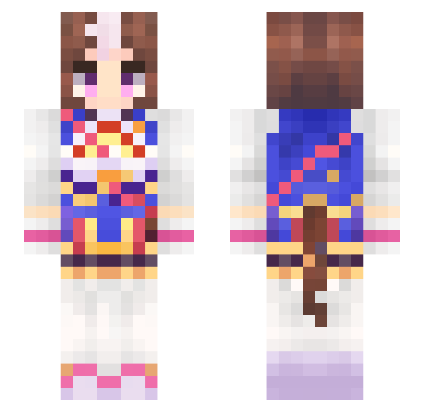 whihruis Minecraft skin, front and back view