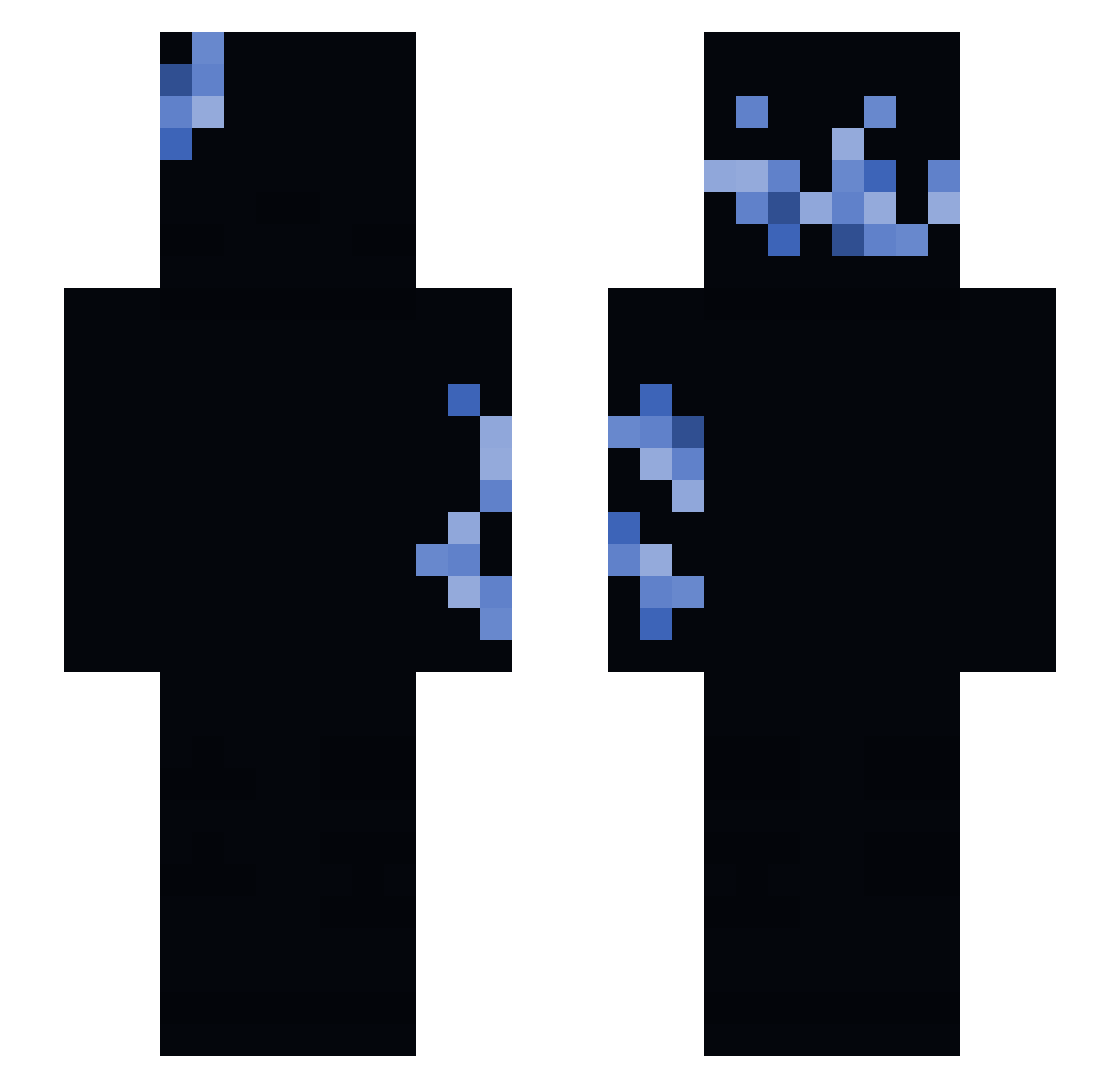 kieranmkv Minecraft skin, front and back view