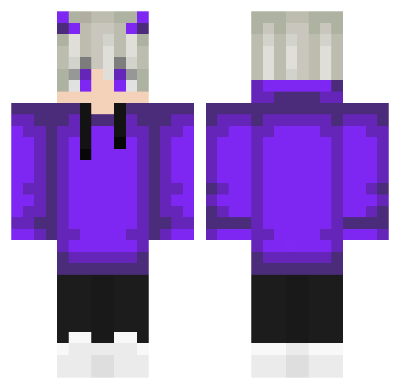 ItsOBCraft Minecraft skin, front and back view