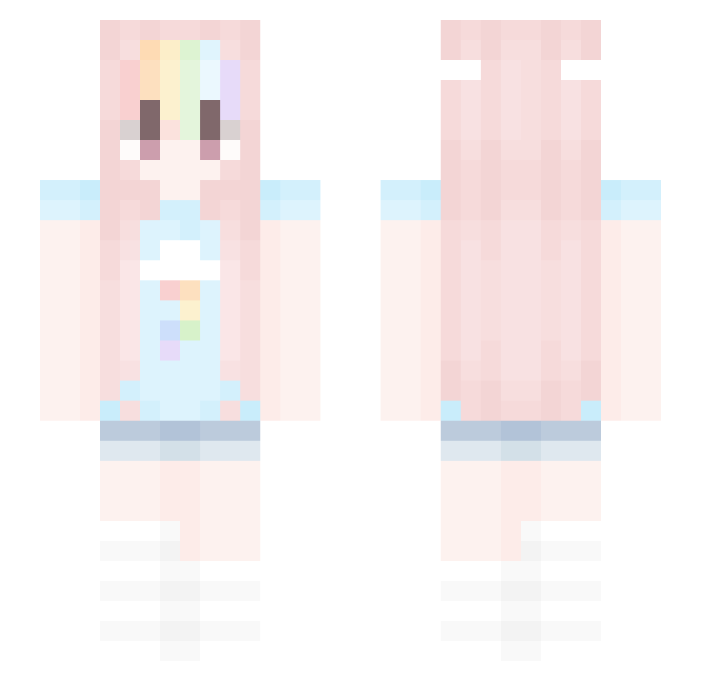beatrix Minecraft skin, front and back view