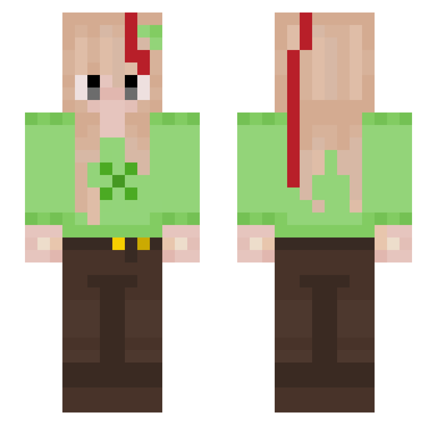 belleblossom794 Minecraft skin, front and back view