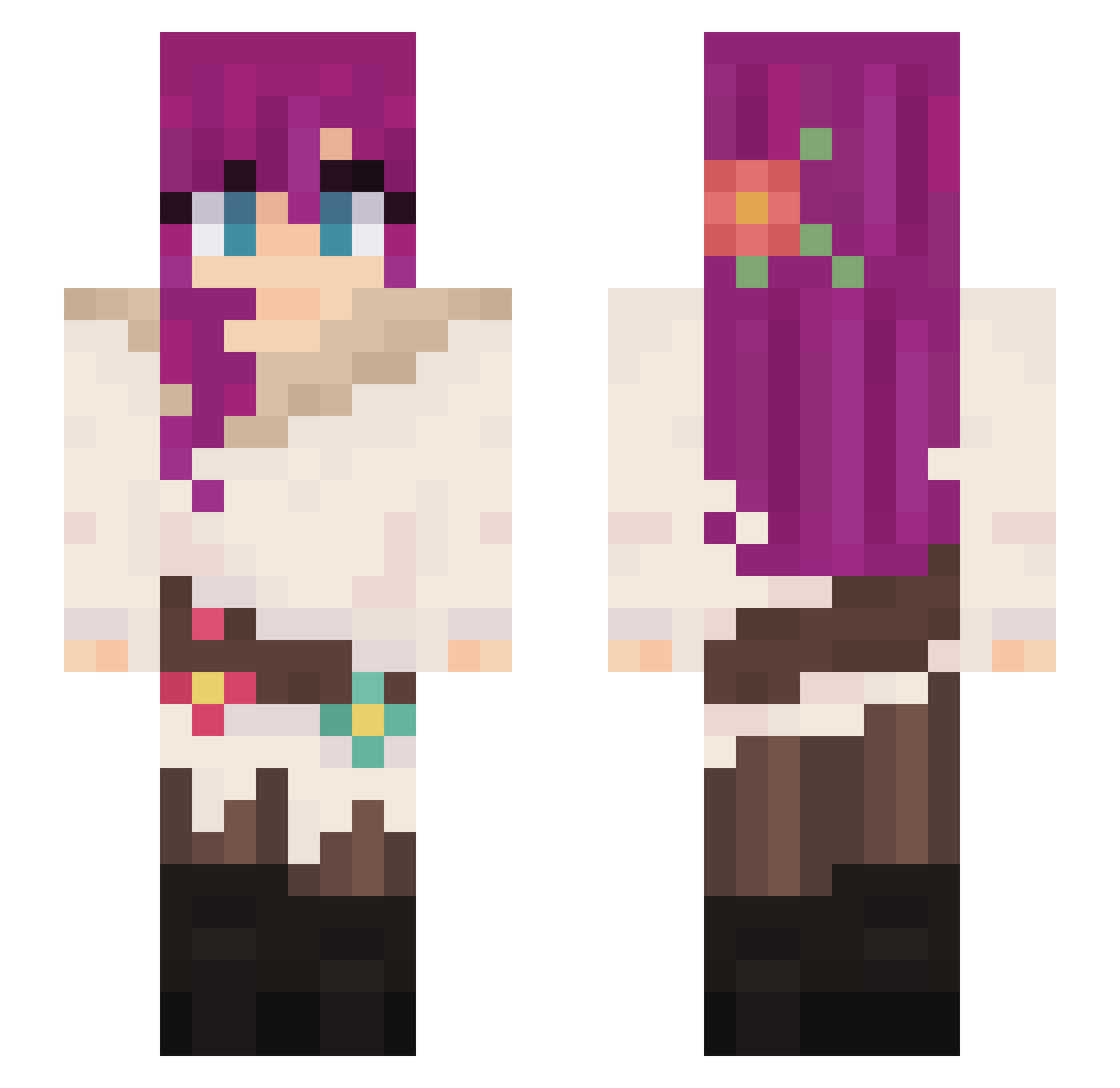 _angel_rose_ Minecraft skin, front and back view