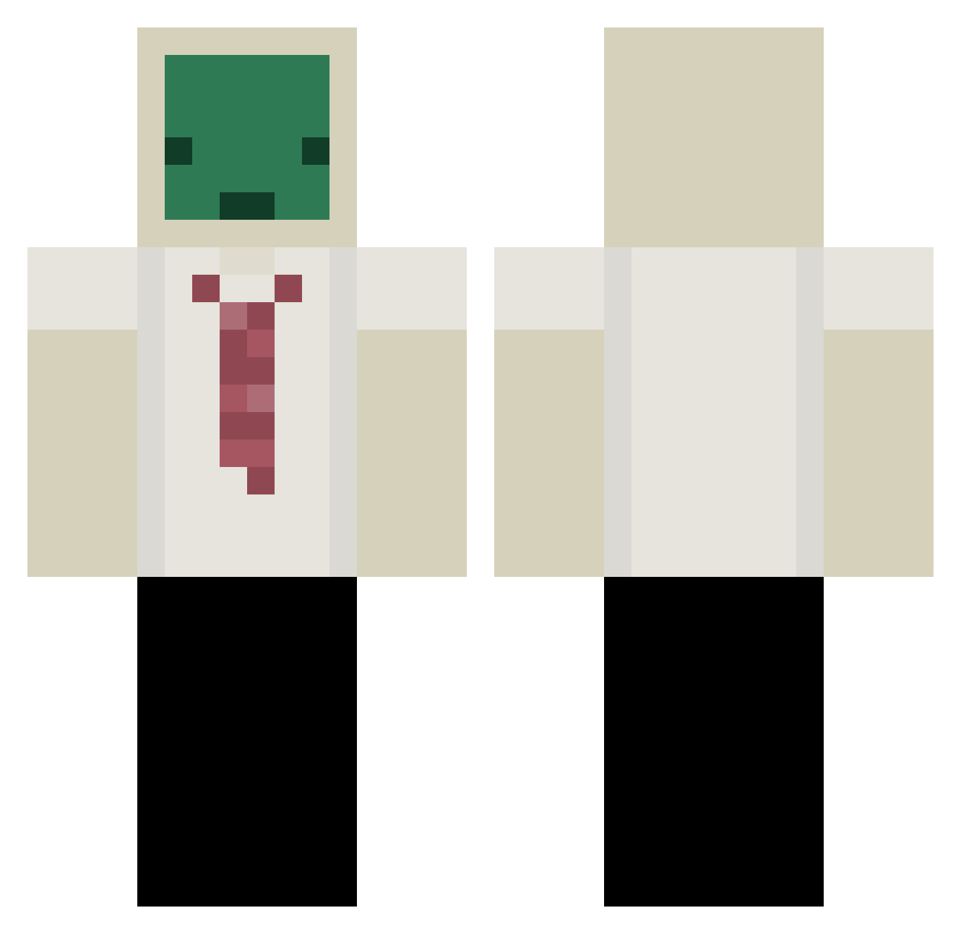 kadakado Minecraft skin, front and back view
