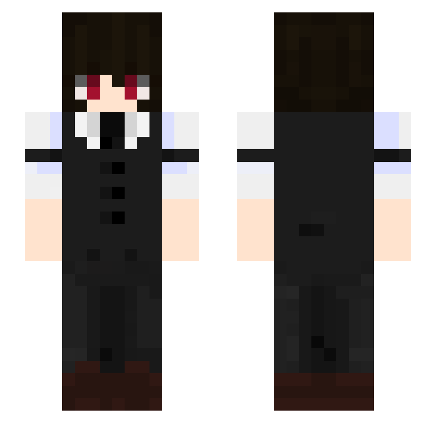OrdinaryDrifter Minecraft skin, front and back view