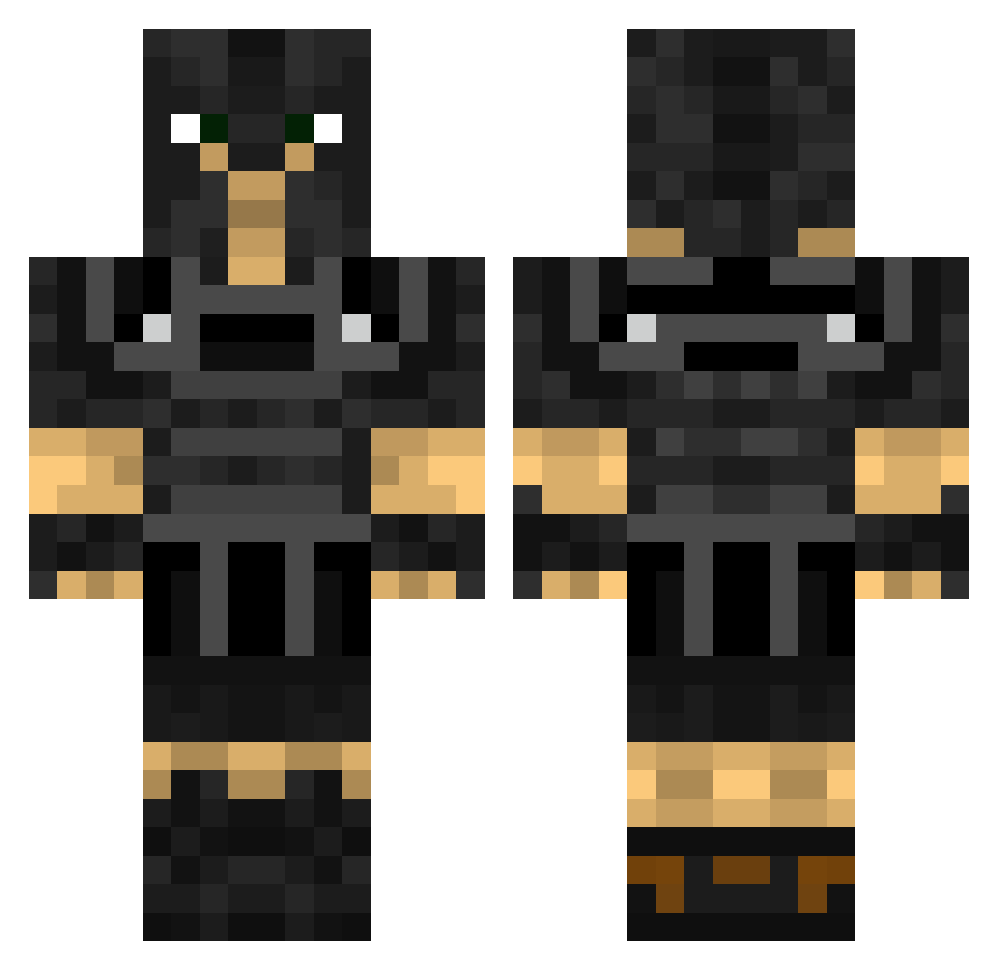 IFeelAce Minecraft skin, front and back view