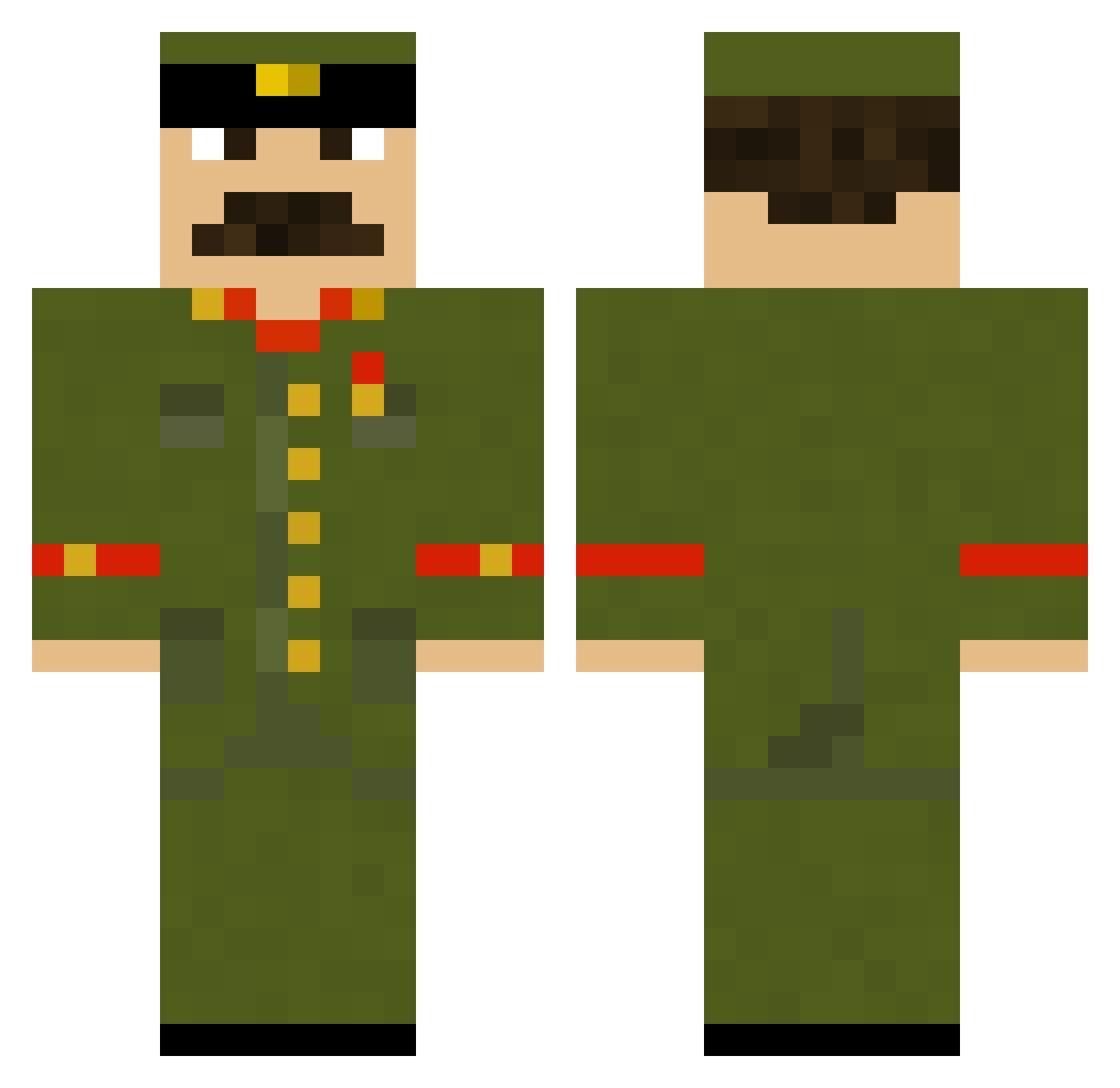 gschossi Minecraft skin, front and back view