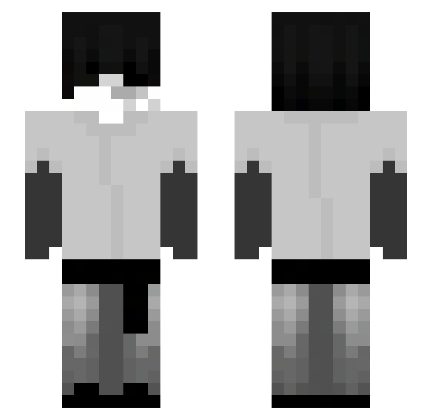 B4yr2M Minecraft skin, front and back view