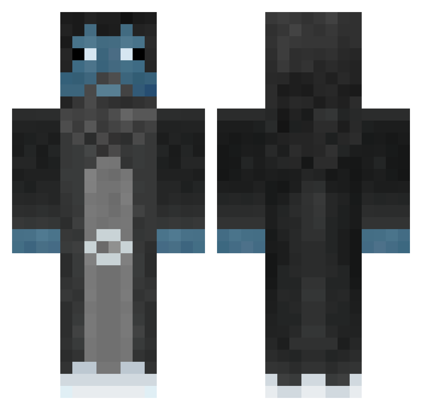 Creeper_AwwwMan Minecraft skin, front and back view